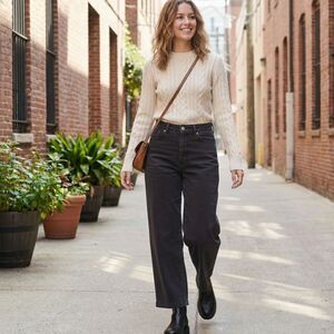 GAP Loose Khaki Pants Faded Black Regenerative Cotton Relaxed Trousers Women 14